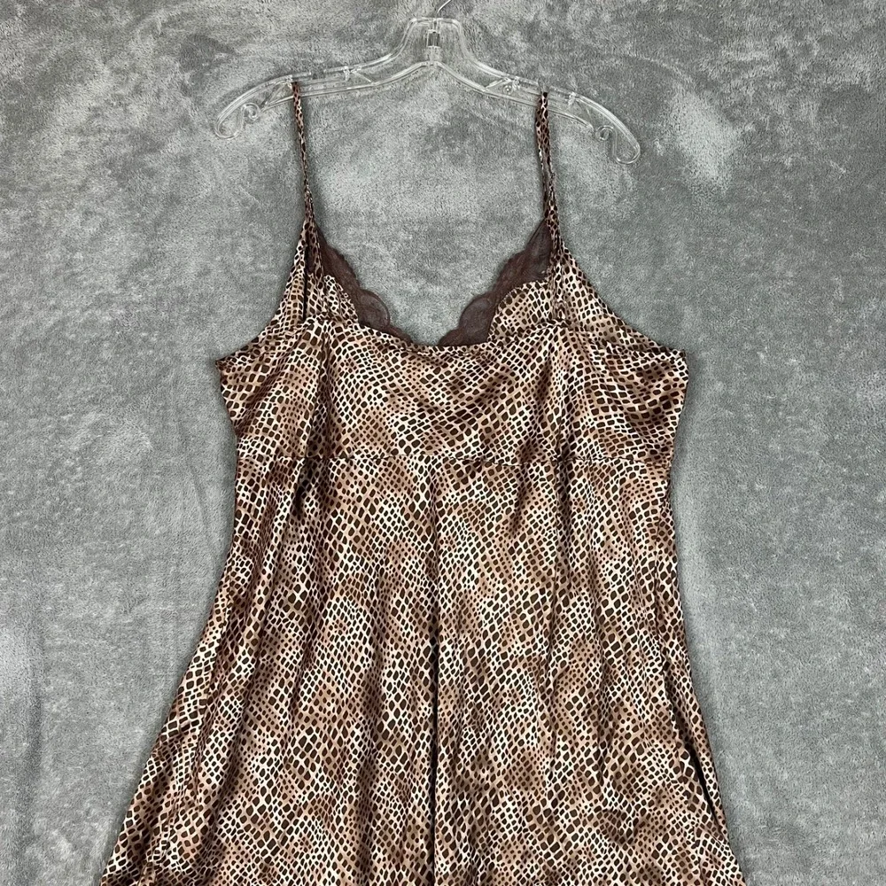 Vintage Y2K Laci Cami Top Womens 18/20 Leopard Print 100% Silk Loungewear
